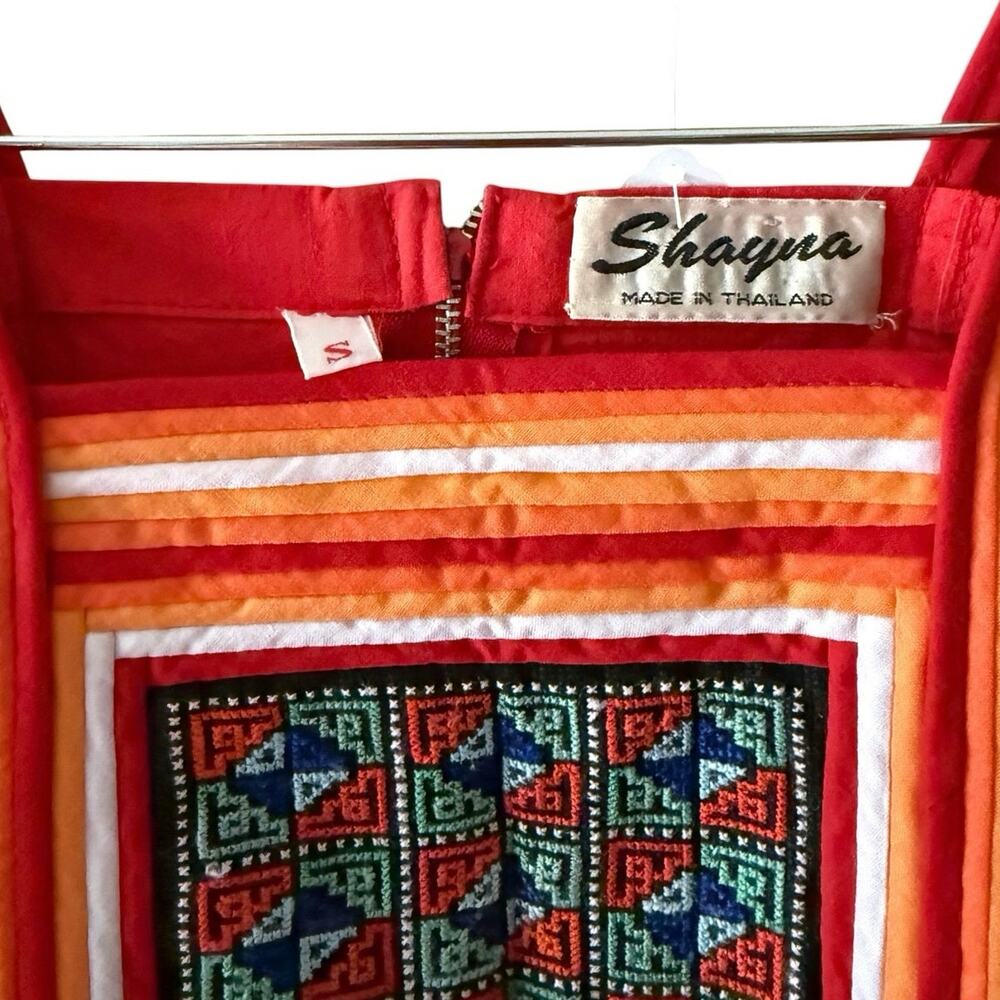 Vintage 70s Thai embroidered maxi dress by Shayna 🌺 - Picture 5 of 11